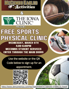 Sports Physical Clinic Flyer Spring