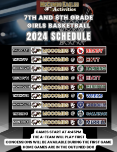 McCombs Basketball Schedule Girls 2024