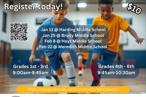 Youth Indoor Soccer Clinics for 1st-6th Grade